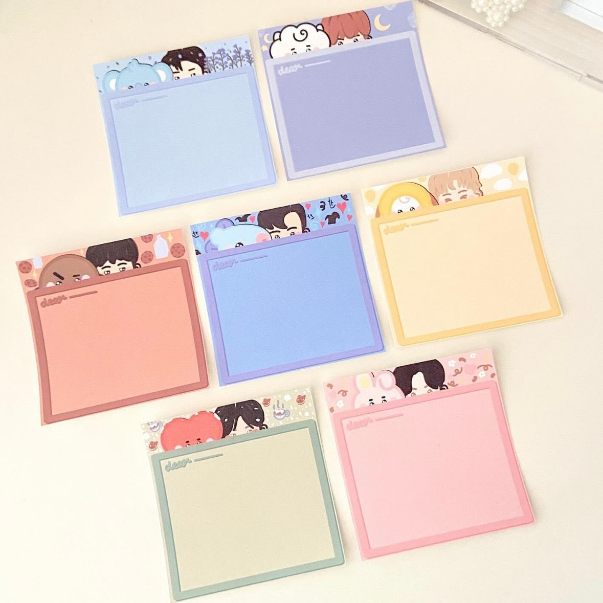 BT21 OT7 memo pad